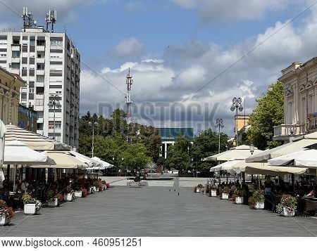 Ivana Brlic Mazuranic Square Or Promenade Slavonski Brod Corso - Slavonia, Croatia (trg Ivane Brlić 