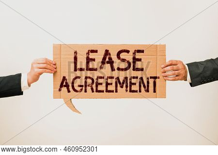 Conceptual Display Lease Agreementcontract On The Terms To One Party Agrees Rent Property. Internet 
