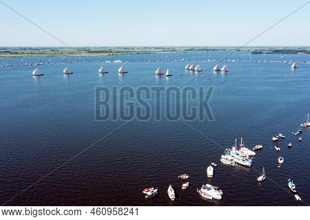 Aerial From Skutsjesilen On The Sneekermeer In Friesland In The Netherlands