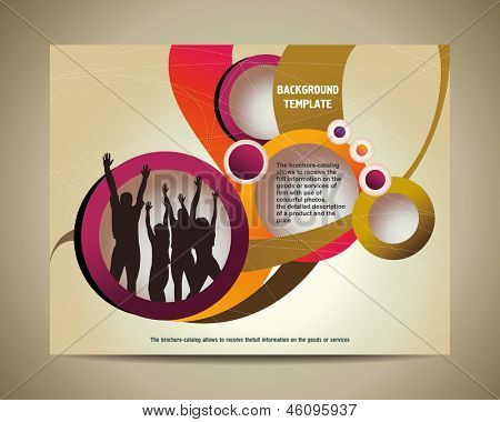 malli mainosesite ihmisten kanssa. Banner onnellinen jumping ihmisten kanssa