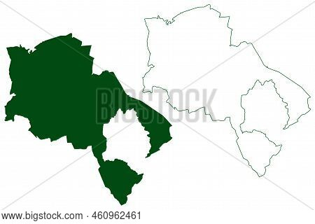 Chilapa Municipality (free And Sovereign State Of Guerrero, Mexico, United Mexican States) Map Vecto