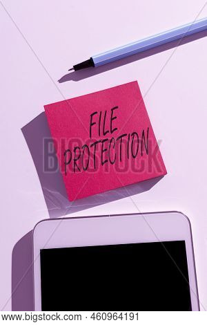 Handwriting Text File Protectionpreventing Accidental Erasing Of Data Using Storage Medium. Conceptu