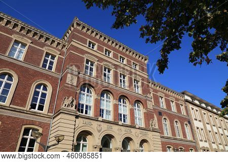 Duisburg City In Germany. District Court Building (german: Landgericht And Amtsgericht).