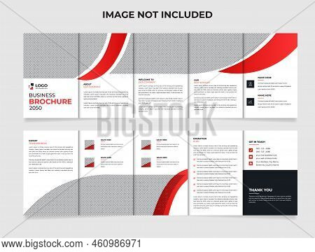 Five Fold  Business Brochure Template Design Corporate Design