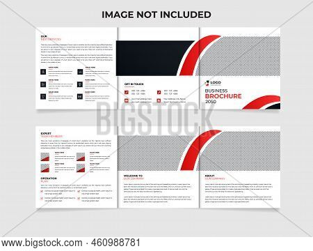 Tri Fold Square Business Brochure Template Design. Corporate Design Flyer, Poster, Template Design