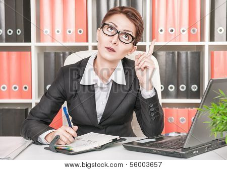 Business Woman Having Idea