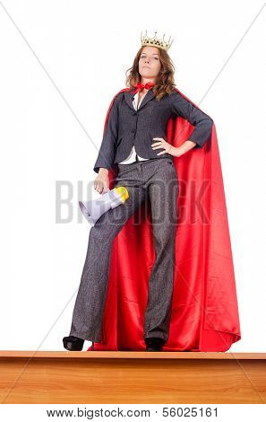 Businesswoman in superwoman concept