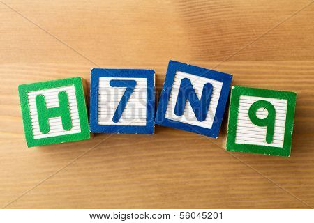 H7N9 alphabet toy block