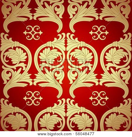 Seamless Pattern Background.Damask Wallpaper.