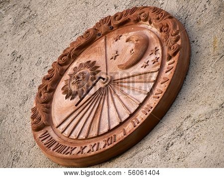 Sun Dial Solar Wall Clock