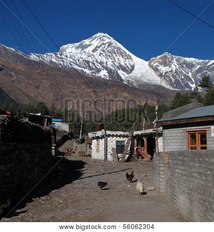 Scenery in Titi, little village in Lower Mustang