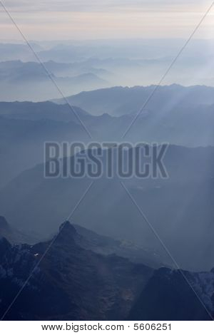 Europe, Italie, Alpes italiennes, vue aérienne