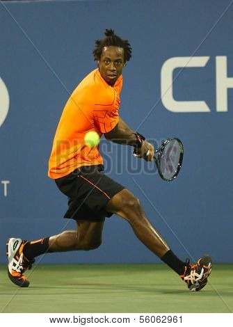 Professional tennis player Gael Monfils during second round match at US Open 2013 against John Isner
