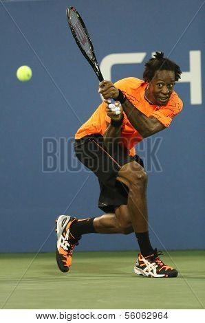 Professional tennis player Gael Monfils during second round match at US Open 2013 against John Isner