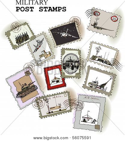 Army, military Post stamps