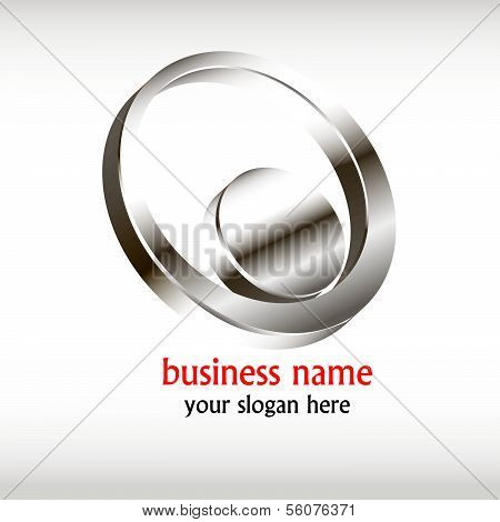3d metal ring for company name