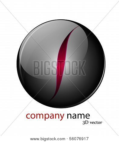 abstract black sphere symbol