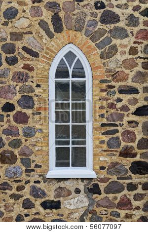 Narrow arched church window