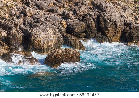 Ionian Sea near Paleokastritsa on Corfu Island in Greece