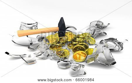 Broken Piggy Bank