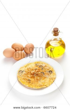 Grzyby oliwki i omlet z ziemniakami