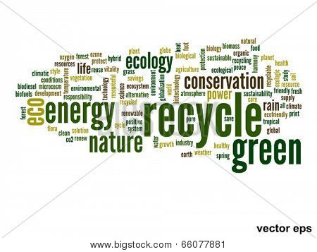 Vector eps concept or conceptual abstract green recycle and ecol