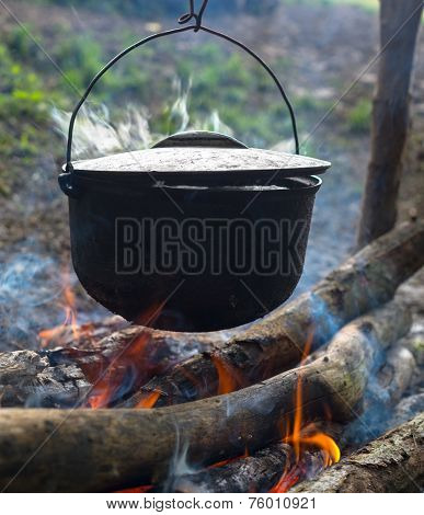 Cauldron On The Open Fire