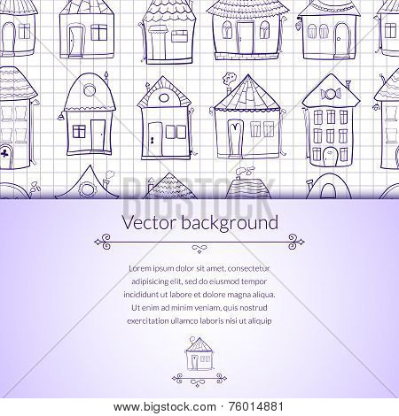 Vector illustration outine houses