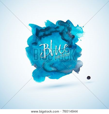 Blue Watercolor Splash Design Element