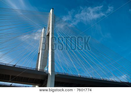 ค้ำยันสายสะพานข้ามแม่น้ำ Neva รัสเซีย เซนต์ปีเตอร์สเบิร์ก