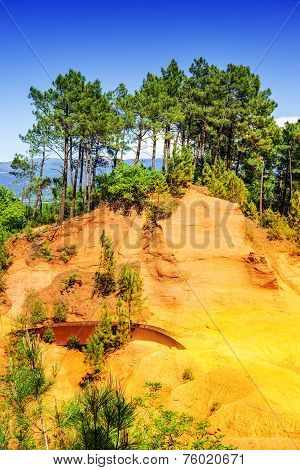 Ochre Cliffs Near Roussillon, Provence, France