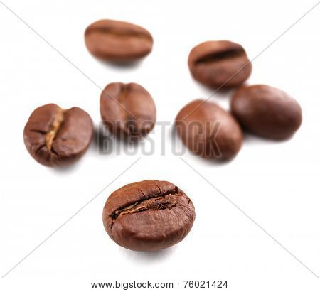 Coffee beans isolated on white