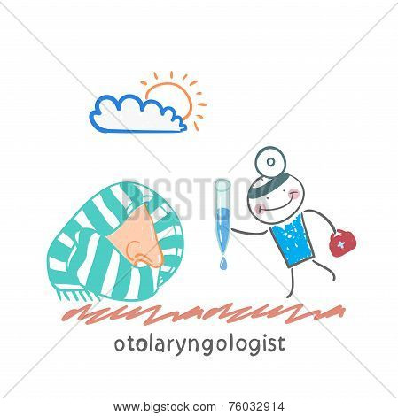 otolaryngologist offers nasal drops