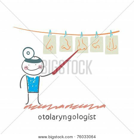 otolaryngologist show pictures with their noses