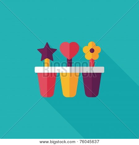 Kitchenware Ice Maker Flat Icon With Long Shadow,eps10