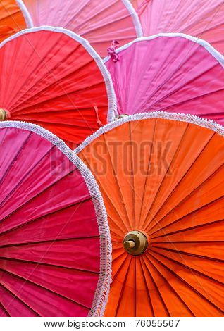 Traditional Thai Bamboo Umbrellas