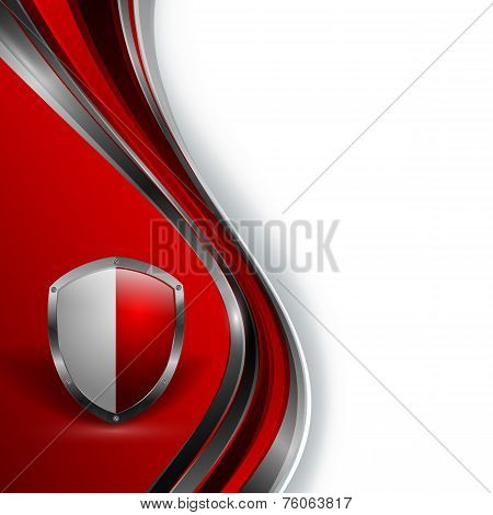 abstract vector template with shield