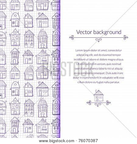 Vector illustration outine houses
