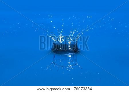 Water transparent drop and splash