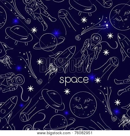 Space vector seamless pattern