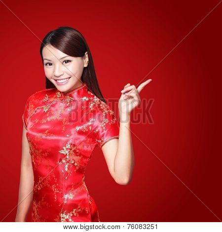 Happy Chinese New Year with red cloth