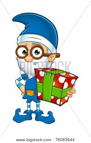 Old Elf Character in Blue