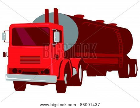 Tanker Cement Truck Retro