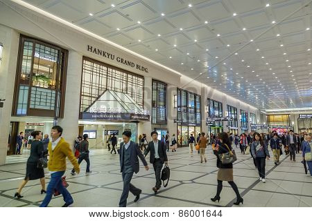 Umeda Station in Osaka Japan