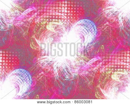 Seamless Halftone Textured Plasmatic Background