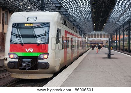 Helsinki, Finland - January 07:railway Station Of The City Of Helsinki,