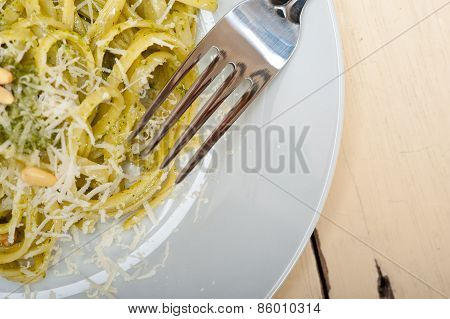 Italian Traditional Basil Pesto Pasta Ingredients