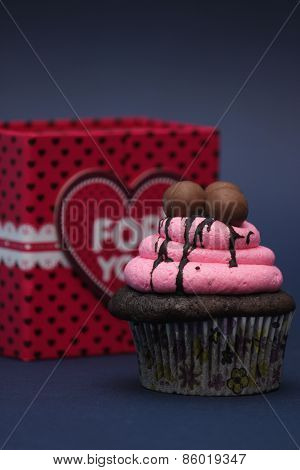 Pink love Cupcake