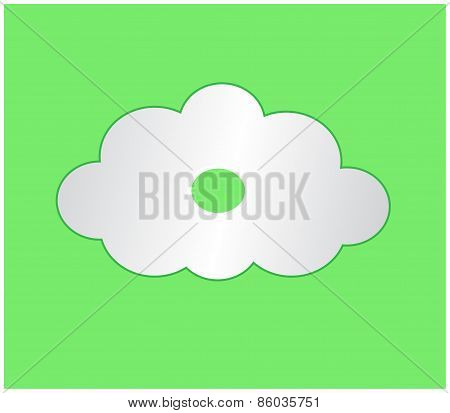 White Cloud With Green Curcle
