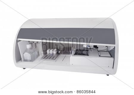 Biochemistry laboratory equipment closeup
